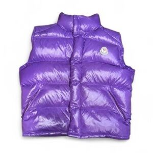 Vintage Moncler Grenoble Purple Down Puffer Vest Made in France